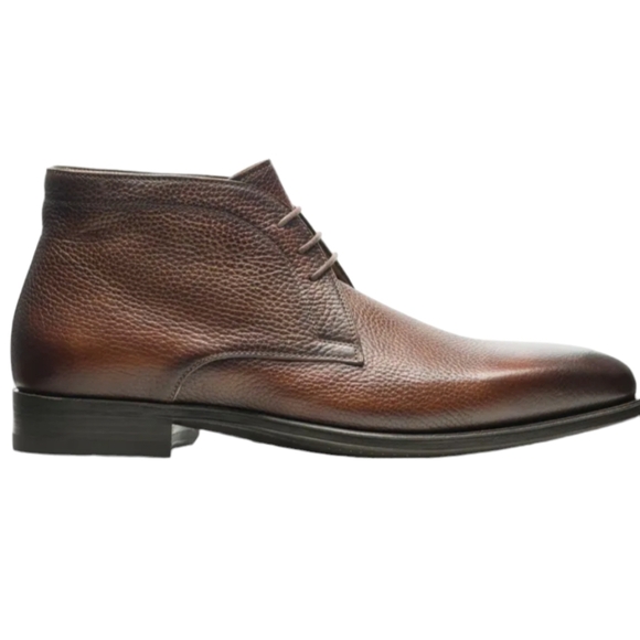 Magnanni Maren Chukka Spain Pebbled Leather Brown Boot...Size 10 - Picture 2 of 13